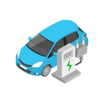 EV fleet icon