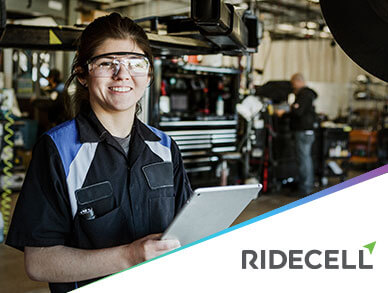 mechanic with tablet