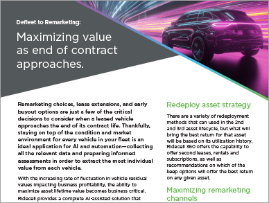 Ridecell 360 Datasheet - Defleet to Remarketing