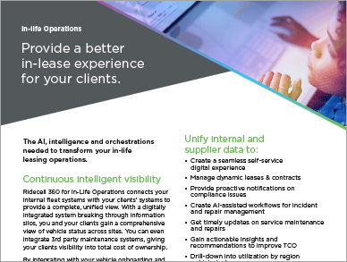 Datasheet - Ridecell 360, In-life Operations