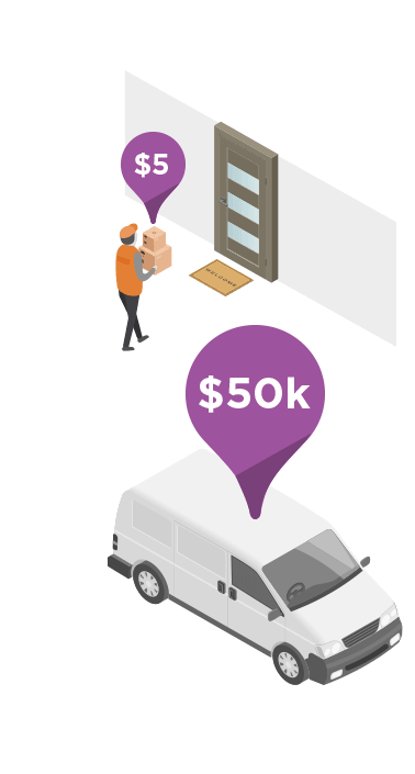 $5 package vs $50k van